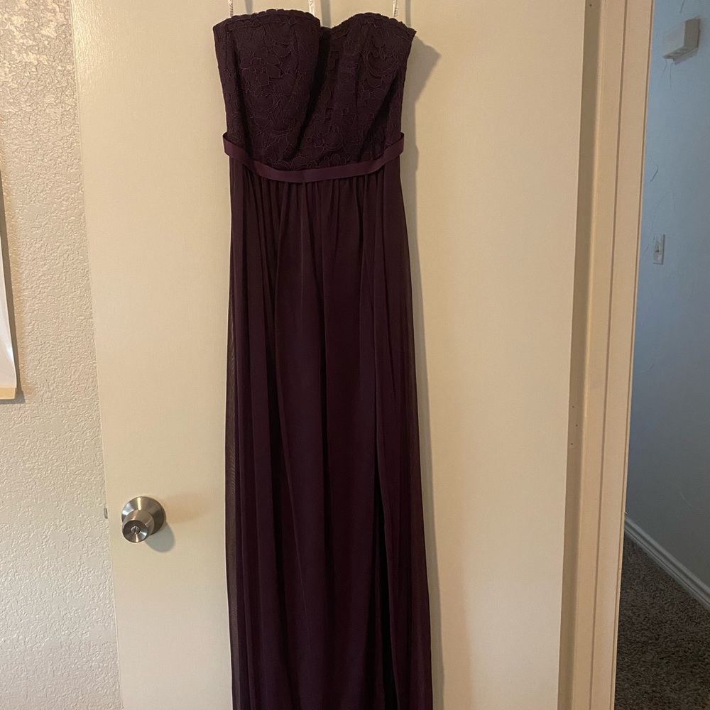 Plum David’s Bridal Full length dress